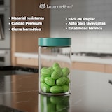 thumbnail of LG Luxury & Grace Tarros de Conservación Pack 6 (0,5 L, 13×8,5 cm) – Herméticos para Vacío – Tapa en Blanco Perla