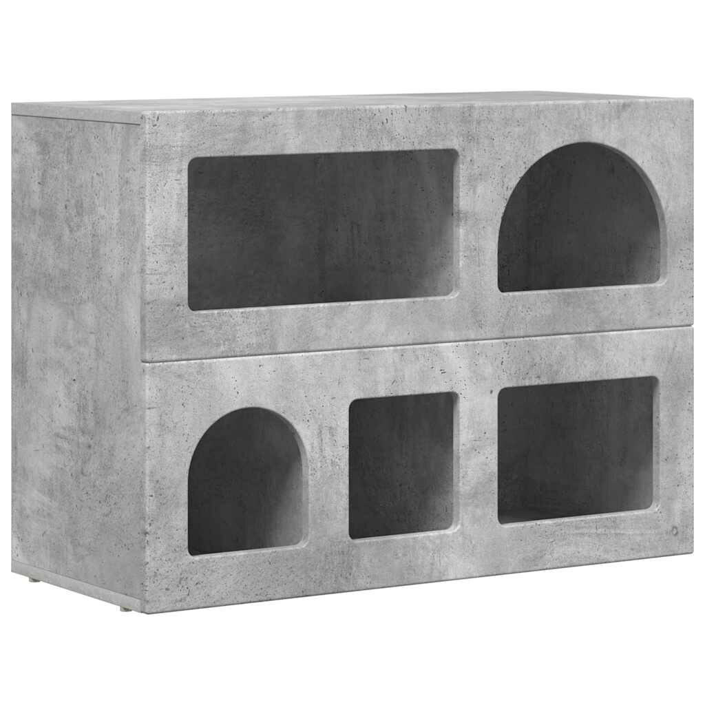 vidaXL Sideboard Beton Grau 80,5 x 35 x 59 cm Holzwerkstoff