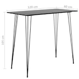 thumbnail of Mesa alta de cocina negro 120x60x105 cm