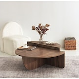 thumbnail of Table basse en aggloméré Podium noyer Hanah Home