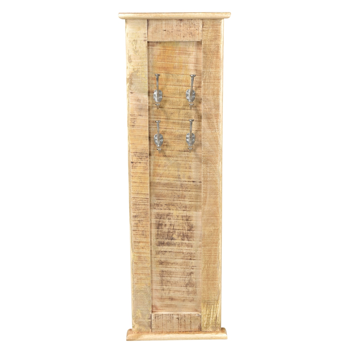 SIT Möbel Porte-manteau en manguier naturel avec 4 crochets | L 85 x P 40 x H 45 cm