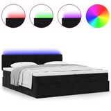 thumbnail of vidaXL Ottoman-Bett mit Matratzen & LEDs Schwarz 160x200 cm Samt