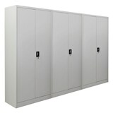 thumbnail of PROREGAL Mega Deal 3x Flügeltürenschrank ELEPHANT Metall Aktenschrank komplett montiert abschließbar 180x80x40cm Stahl 4 Ebenen Stahlschrank Lichtgrau