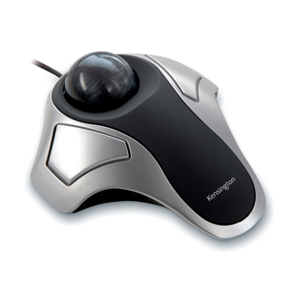 Kensington Trackball Orbit Mouse, con Cavo, Design Ambidestro, Tracciamento Ottico e Sfera da 40 Mm, Argento, 64327EU
