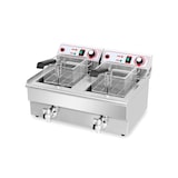 thumbnail of Fritadeira Industrial elétrica Dupla 10L+10L com Tampa e Torneira de saída