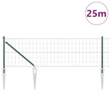 thumbnail of vidaXL Zaun mit Pfosten Grün 0,6 x 25 m Stahl und PVC