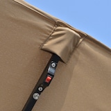 thumbnail of Doppelschirm mit 48 solarbetriebenen LED-Leuchten und Kurbelbedienung 4,5 m/Khaki