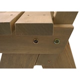 thumbnail of Tuinbank HWC-L66, houten bank parkbank, gastronomische kwaliteit, massief hout 148cm ~ naturel