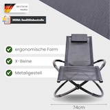 thumbnail of Premium Gartenliege X-FORM | Schwungliege Relaxliege Gartenstuhl| mit Kopfkissen | wetterfest ergonomisch Relaxsessel | belastbar bis 160Kg