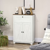 thumbnail of HOMCOM aparador para salón armario de almacenamiento con puertas dobles cajón y estante ajustable para cocina dormitorio 60x30x87,4 cm blanco