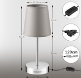 thumbnail of Tischlampe LED Lumiere 32x13x13 cm taupe