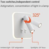 thumbnail of Applique murale LED orientable, blanc mat, 12W 1200 lumens, lumière chaude 3000K