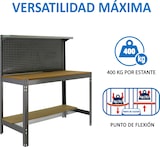 thumbnail of Banco da lavoro senza viti con ripiani in legno e cassetto Simonwork BT3 BOX. Colore grigio/legno 1445x910x610 mm