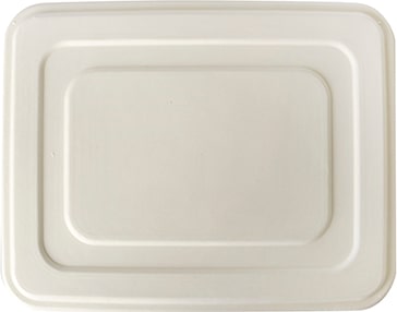 25 Deckel, Zuckerrohr pure 1,4 cm x 22,5 cm x 28,6 cm weiss