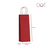 thumbnail of Bolsas Sos Con Asas 1 Botella  100 G/M2 14+8X40 Cm Burdeos Kraft (250 unidades)