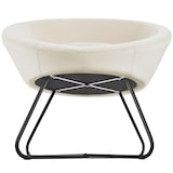 thumbnail of tectake Fauteuil cocktail CENTERA rond et rembourré - Aspect velours beige - 405571