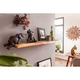 thumbnail of FineBuy Wandregal Baumkante Akazie Holz Design Schweberegal Regal Massiv Natur