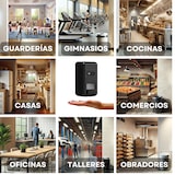 thumbnail of Dispensador de jabón para baño color negro Recargable 1 litro Válvula antigoteo, pulsador ergonómico, Incluye Llave de Seguridad