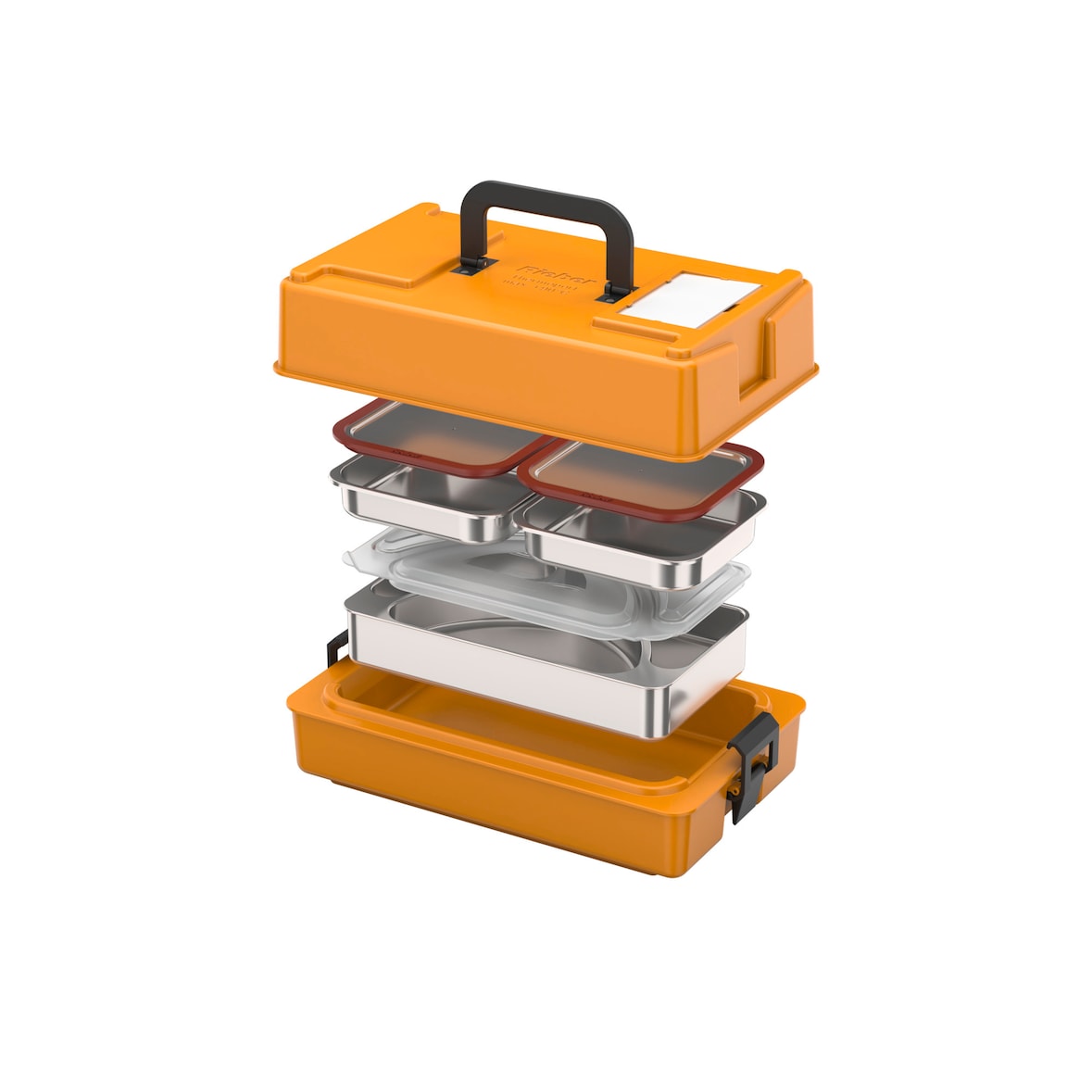 Rieber Speisentransportbehälter, thermoport K 10 D, Set 1 - Kunststoff für 1 x Menü und 2 x Beilagen