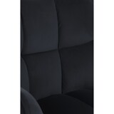 thumbnail of Capa de veludo para cadeira de jantar giratória preto/preto