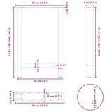 thumbnail of Helloshop26 - Set mit 2 verstellbaren quadratischen Esstischbeinen 60 x 72 cm robuste Konstruktion modernes Design aus schwarzem 02_0057544