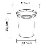 thumbnail of MONOUSO - PP-Schalen met Deckel Transparent “Deli Range” 920ml Ø12cm (40 Stück)