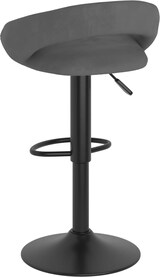 thumbnail of Barhocker KALSII höhenverstellbar 2er Set Dunkelgrau Samt  | Barstühle drehbar Küchenhocker Thekenhocker für Küche Hausbar