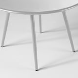 thumbnail of Table basse de terrasse ronde en métal blanc 40 cm
