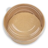 thumbnail of DayBays 1200 Stk. Salatschalen 1100 ml Salatbox Kombi 184x161x56 mm mit Deckel Kraft Braun Rund