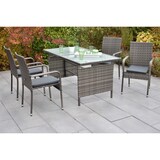 thumbnail of Merxx Barcelona Set 5tlg., 4 Sessel, 1 Tisch 150 x 90 cm, Stahl