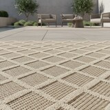 thumbnail of Teppich Outdoor Raute Wetterfest Waschbar Strapazierfähig Balkon Terrasse Küche OEKO-TEX Beige 80x150 cm – CORTINA von Kadima Design