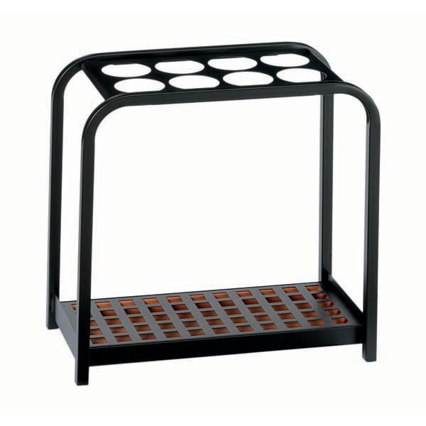 Medial International portaombrelli in metallo 520x260x525 mm  da 8 posti di colore nero