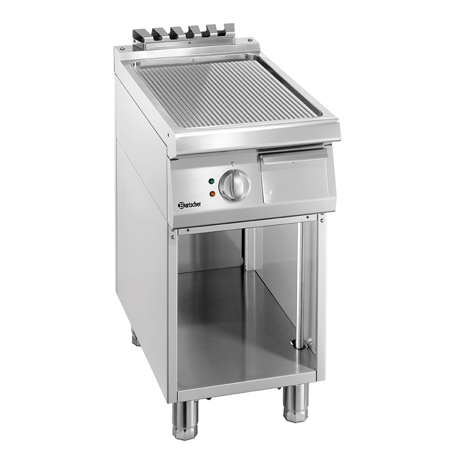 Bakplaat/Grillplaat | 700 B400 | Bakplaat Geribbeld (b)320x(d)445mm | 5kW | 400x700x850(h)mm