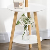 thumbnail of HOMCOM 2 en 1 Perchero de Pie de Bambú con 2 Estantes 5 Ganchos 39,5x39,5x171 cm