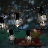 thumbnail of LED Solar Lichterkette Laternen 3,5m Metall Warmweiß