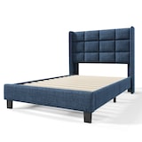 thumbnail of Polsterbett 90x200 cm mit gepolstertem Kopfteil in Blau – zeitloses Design, hoher Komfort und robuste Konstruktion für entspannte Nächte
