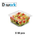 thumbnail of 50 Barquettes à Salade 1000 ml avec Couvercle Attenant (175x166xH.66mm) en PET Pratiques, Hermétiques et Résistantes - D-Work