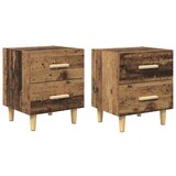 thumbnail of vidaXL Bettschrank 2 Stk.  Altholz 40 x 35 x 47,5 cm Holzwerkstoff