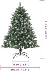thumbnail of vidaXL Künstlicher Weihnachtsbaum mit Ständer 150 cm PVC
