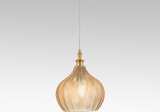 thumbnail of Cleofe S/11 Amber Pendelleuchte – Messinggestell mit Klarglas, 1xE27, max. 60 W, IP20 – Gealuce