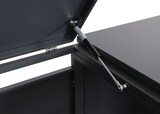 thumbnail of 2er Mülltonnenverkleidung HWC-J82, Mülltonnenbox, erweiterbar, Metall 50kg, anthrazit ~ Kirsche-Holzoptik dunkelbraun