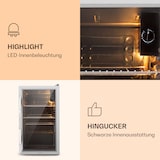 thumbnail of Beersafe XXL Kühlschrank 80 Liter 3 Böden Panoramaglastür Edelstahl Edelstahl