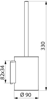 thumbnail of Delabie WC-Bürstengarn. W.-Mont. ohne Abd. Edst. pulverbesch. weiß