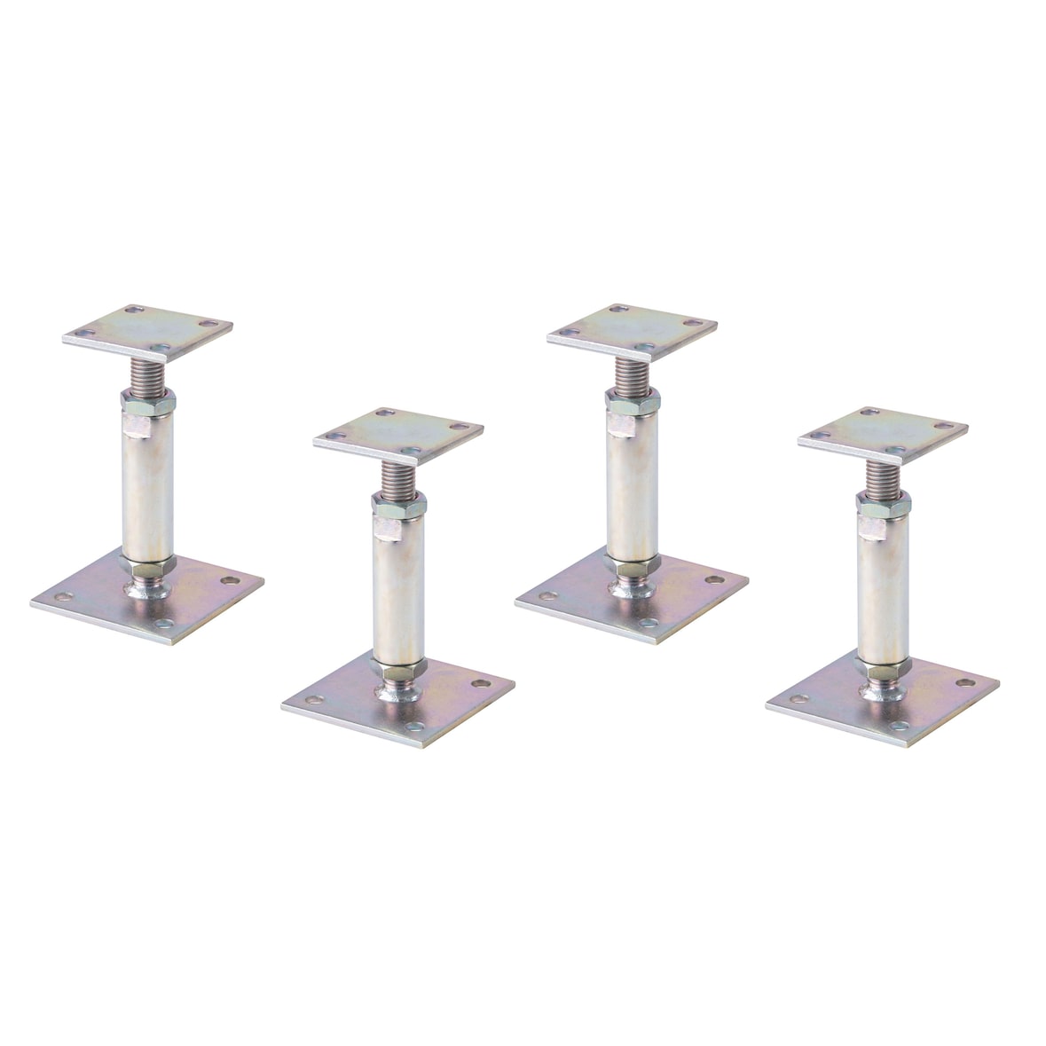 Alberts Pfostenträger 4er Set Pfostenanker höhenverstellbar 150 - 190 mm feuerverzinkt