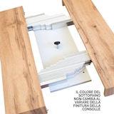 thumbnail of Consolle allungabile 90x40/300 cm Naxy Mix piano Bianco Frassino - struttura Quercia Natura
