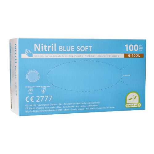 Medi-Inn® 100 "Medi-Inn®" Handschuhe, Nitril puderfrei "Blue Soft" blau Größe XL