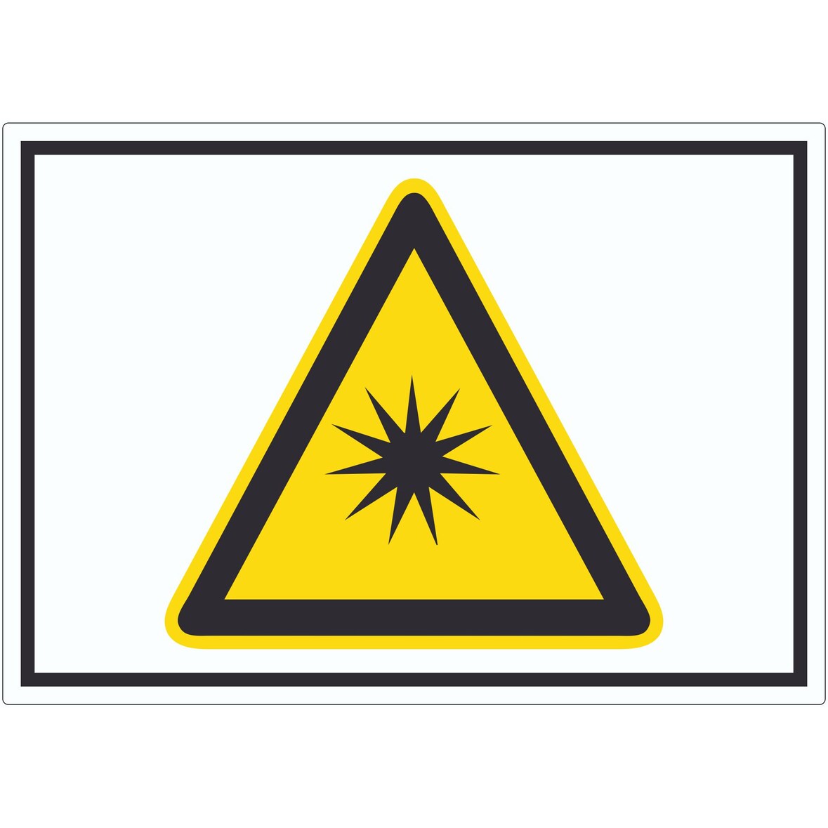 Achtung Optische Strahlung Symbol Aufkleber A1 (594x841mm)