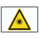 thumbnail of Achtung Optische Strahlung Symbol Aufkleber A1 (594x841mm)