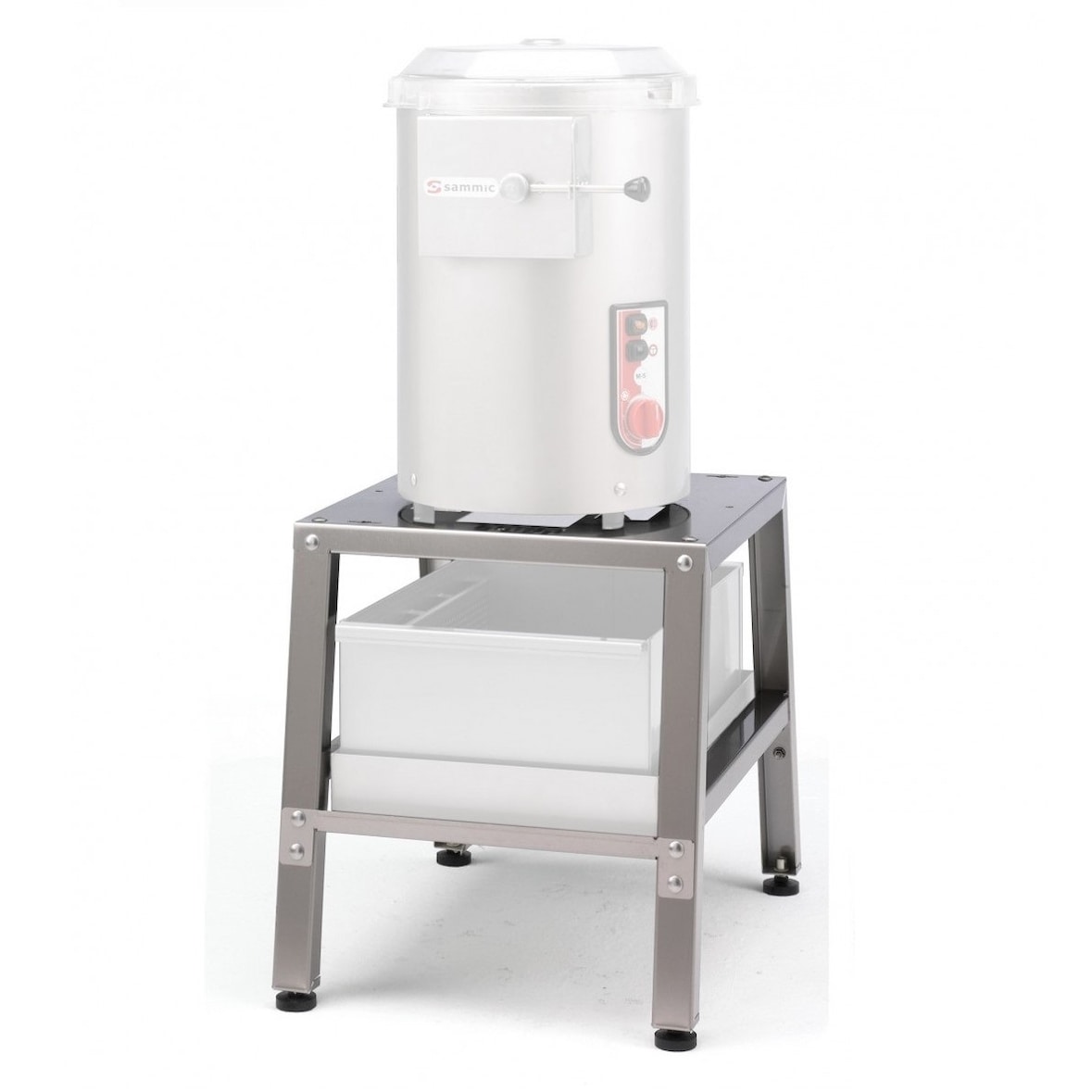 Suporte em aço inoxidável para descascador M-5/PI-10/20/PES-20 da Sammic. Sammic