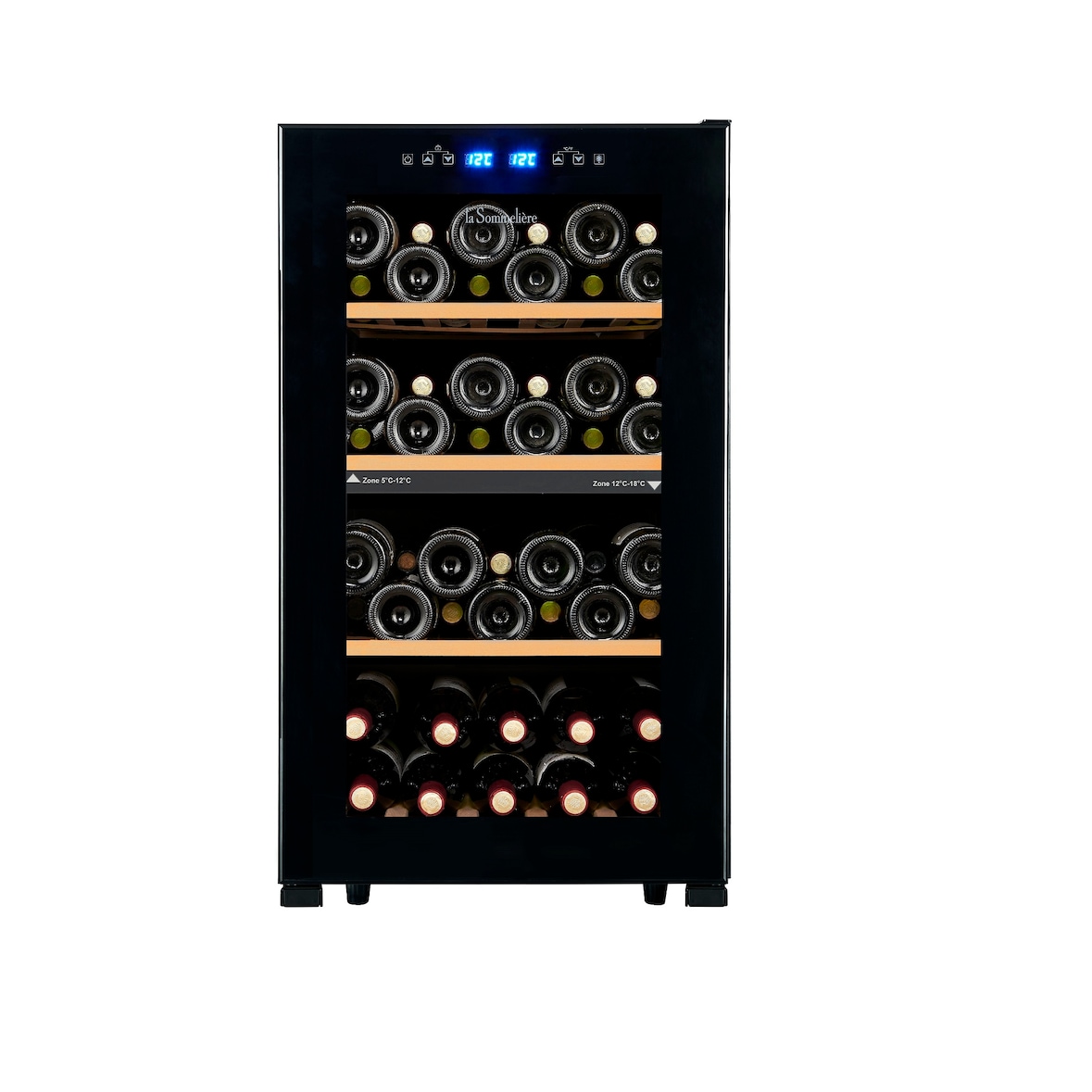 LS51.2ZBLACK Cave de mise à température 50 bouteilles, 2 zones, La Sommelière